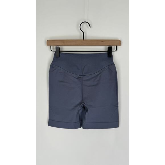 Gymshark Sweat Seamless Shorts Womens XS Evening Blue New Athleisure B6A4S - Picture 4 of 8